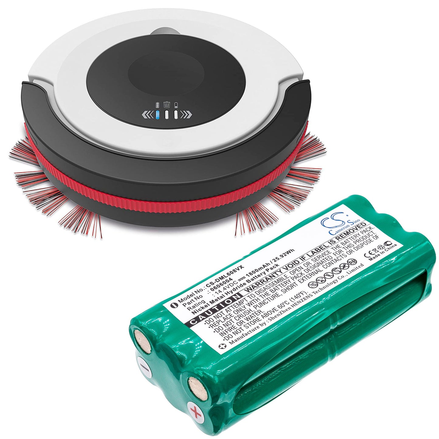Replacement Battery for Pyle  PUCRC25 – Vacuum – 1800mAh / 25.92Wh / 14.4V