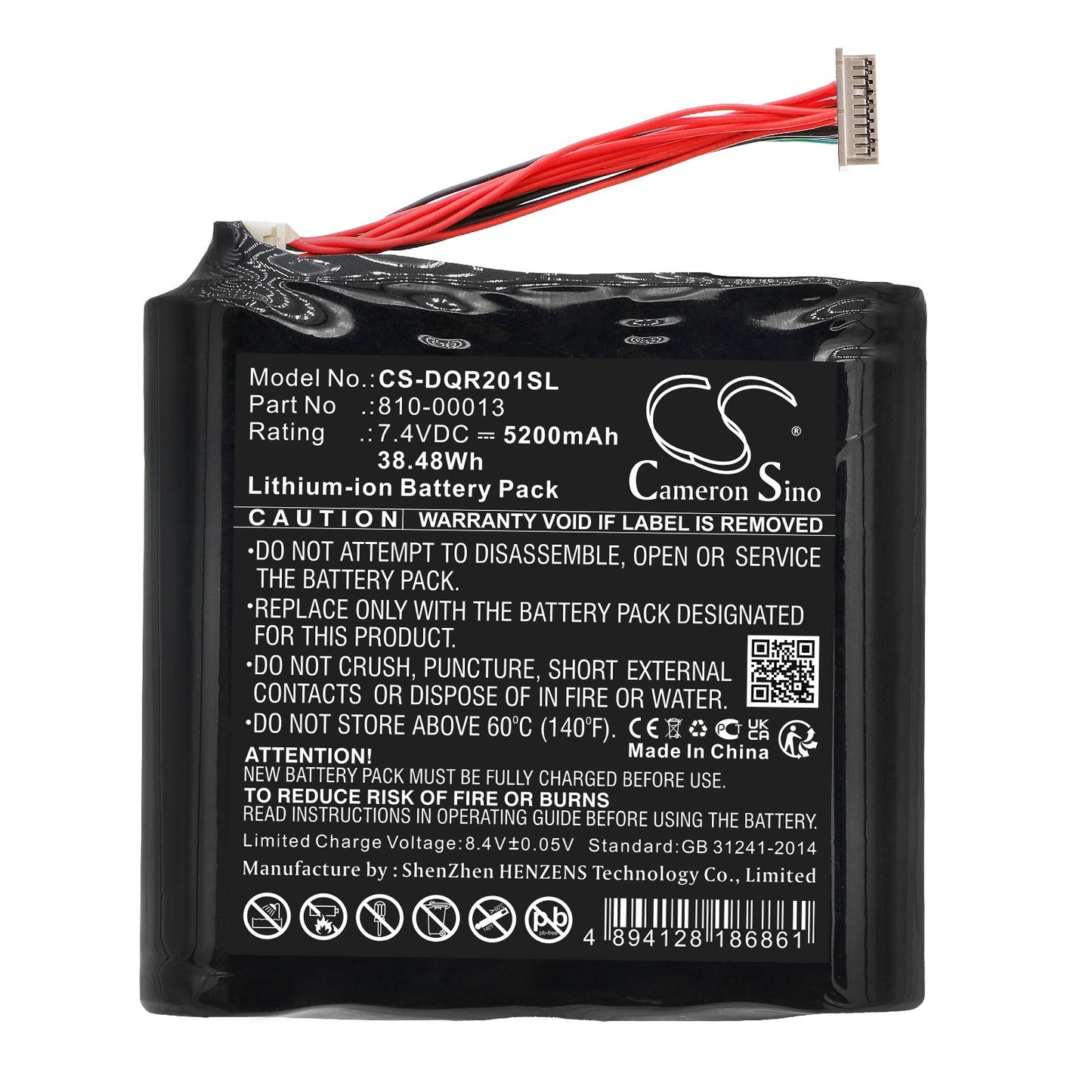 Replacement Battery for DAQRI  DQR002001 – VR – 5200mAh / 38.48Wh / 7.4V
