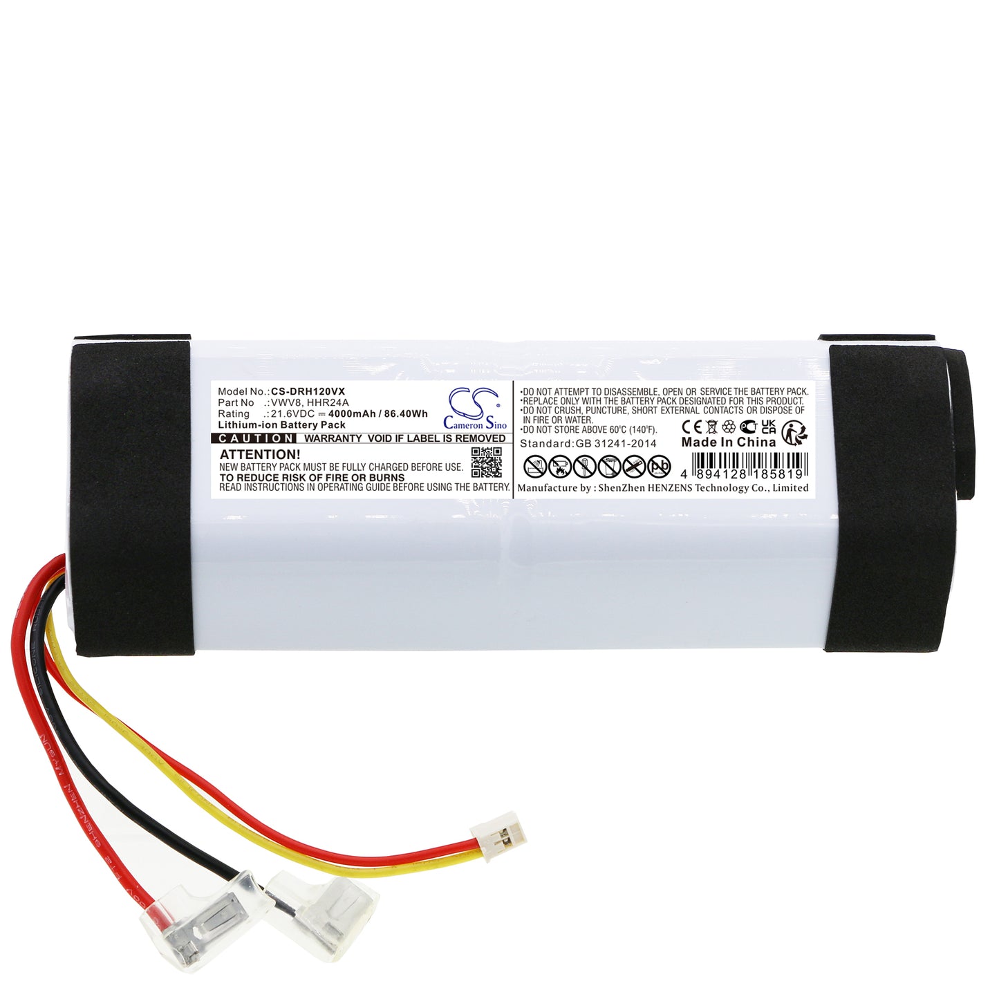 Replacement Battery for Dreame H10, H100 Pro, H11, – 4000mAh / 86.4Wh