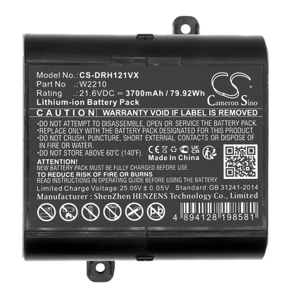 Replacement Battery for Dreame H12, H12 Pro, H12 Pro Plus, – 3700mAh / 79.92Wh