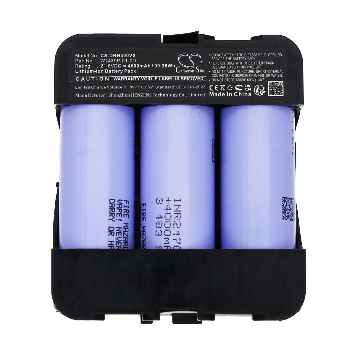 Replacement Battery for Dreame H30 ULTRA – Vacuum – 4600mAh / 21.6V