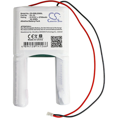 Replacement Battery for Ultralast | NABC | Kiesub | Vingcard | POWER XP DL-25 – Door Lock – 2700mAh / 9V