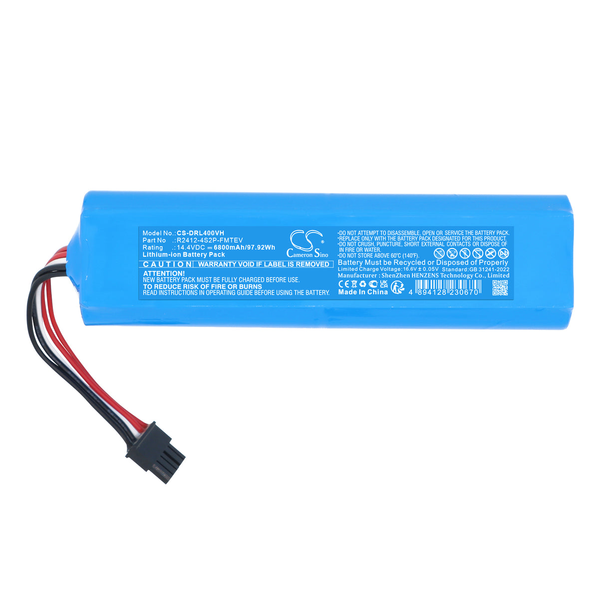 Replacement Battery for Dreame RLX53SE – Vacuum – 6800mAh / 14.4V
