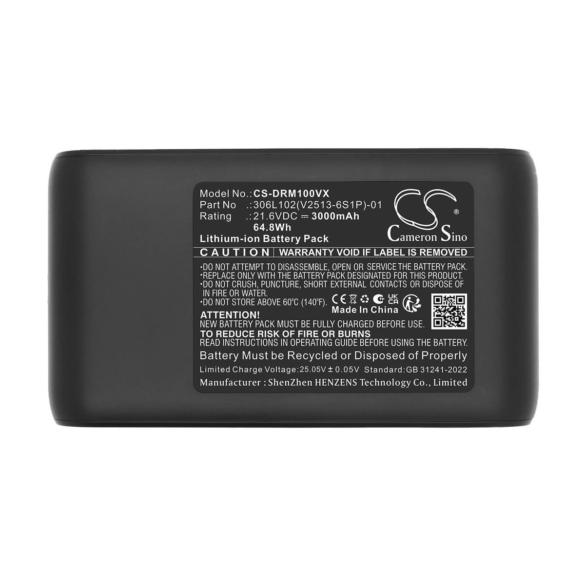 Replacement Battery for Dreame – Vacuum – 3000mAh / 21.6V