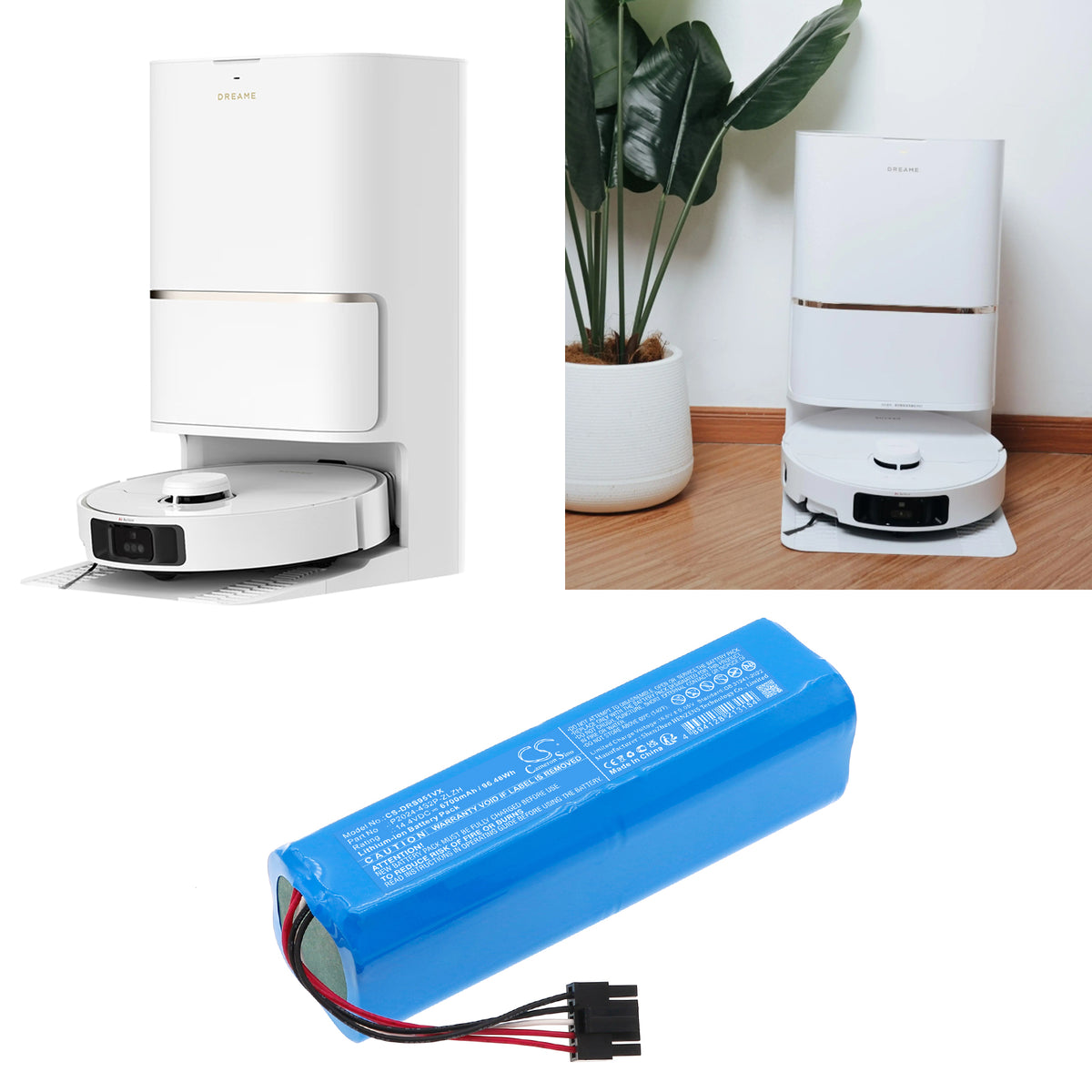 Replacement Battery for Dreame RLS95HE – Vacuum – 6700mAh / 14.4V