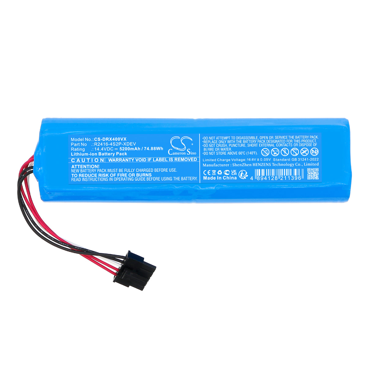 Replacement Battery for Dreame ‎RLX73CE – Vacuum – 5200mAh / 14.4V