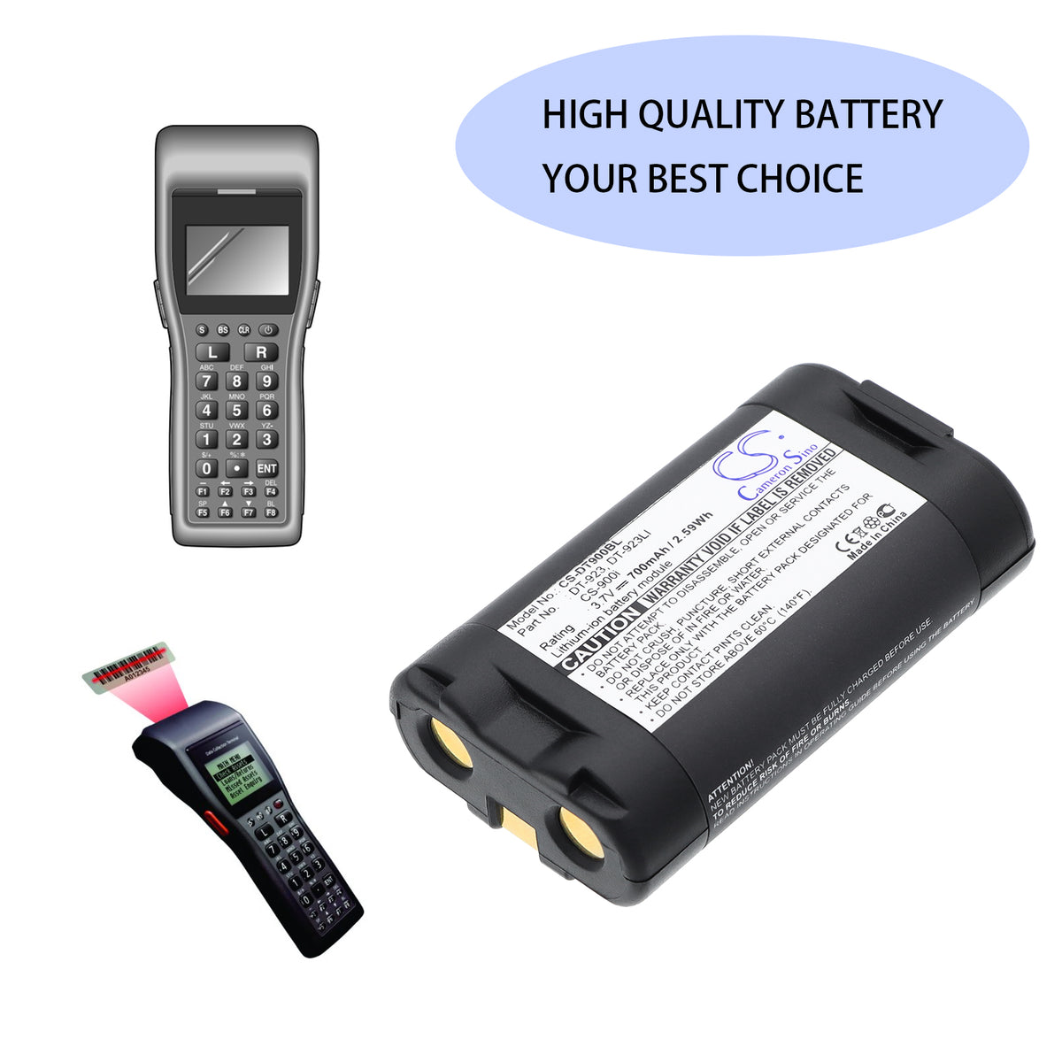 Replacement Battery for Casio DT-900 – Barcode Scanner – 700mAh / 3.7V