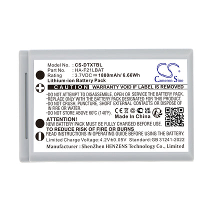 Replacement Battery for Casio DT-X7 – Barcode Scanner – 1880mAh / 3.7V