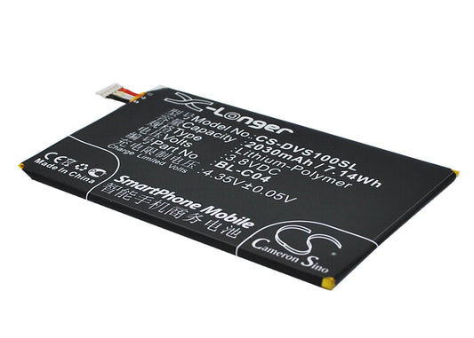 Replacement Battery for DOOV S2X – Mobile, SmartPhone – 2030mAh / 3.8V