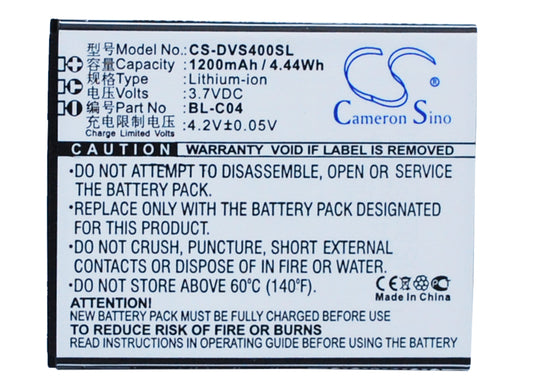 Replacement Battery for DOOV iSuper S1 – Mobile, SmartPhone – 1200mAh / 3.7V