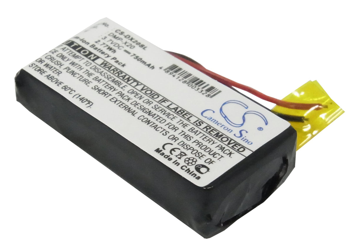 Replacement Battery for Gateway DMP-X20 MP3 player – Media Player – 750mAh / 3.7V