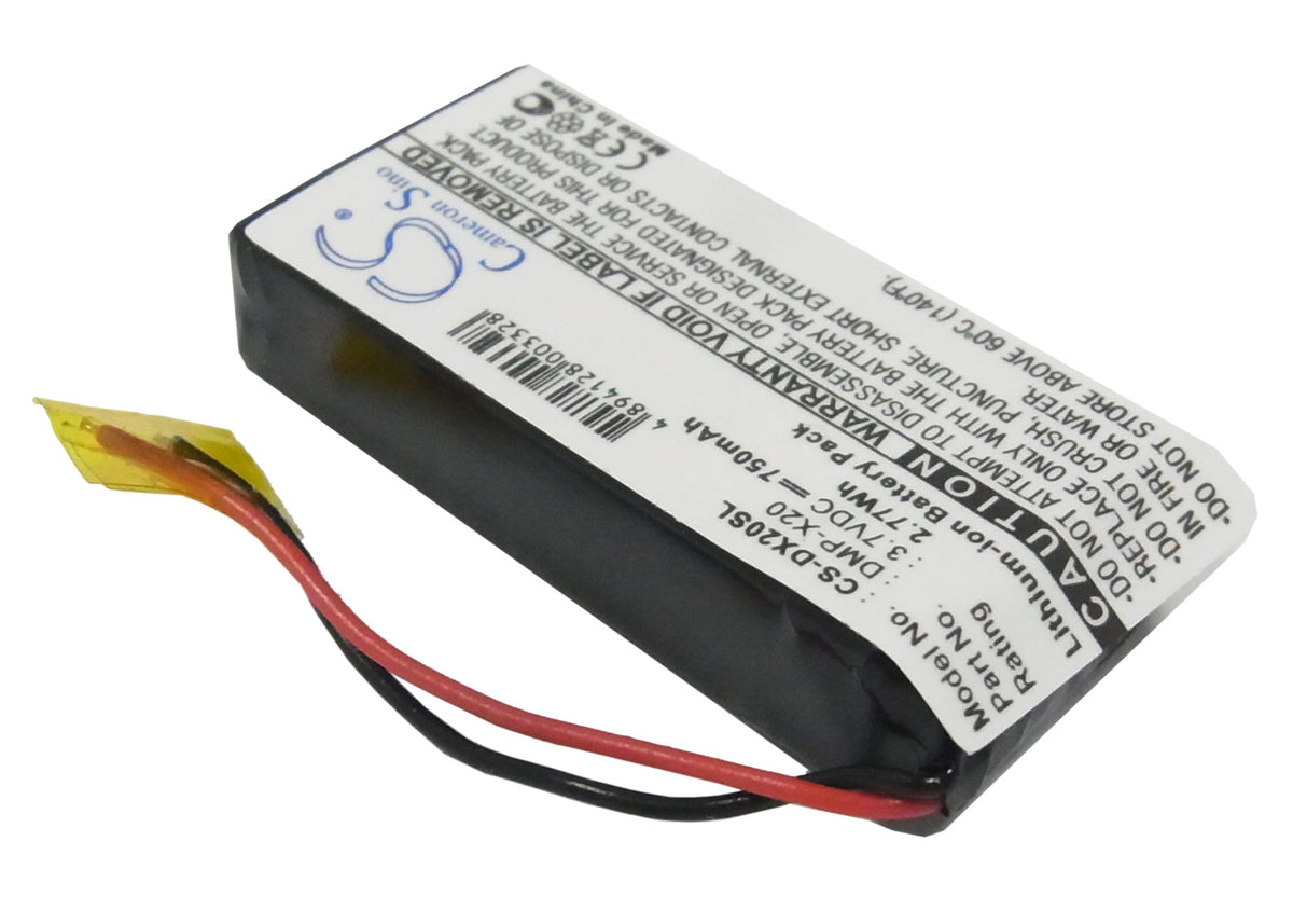 Replacement Battery for Gateway DMP-X20 MP3 player – Media Player – 750mAh / 3.7V