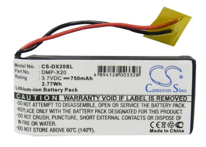 Replacement Battery for Gateway DMP-X20 MP3 player – Media Player – 750mAh / 3.7V