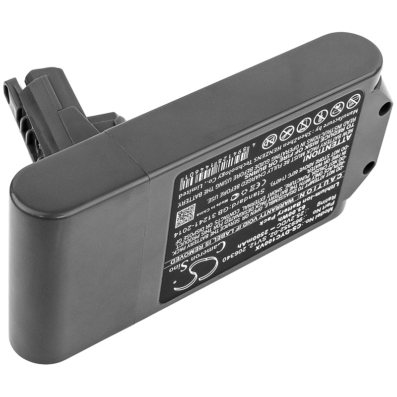 Replacement Battery for Dyson  Cyclone V10 – Vacuum – 2500mAh / 63.00Wh / 25.2V