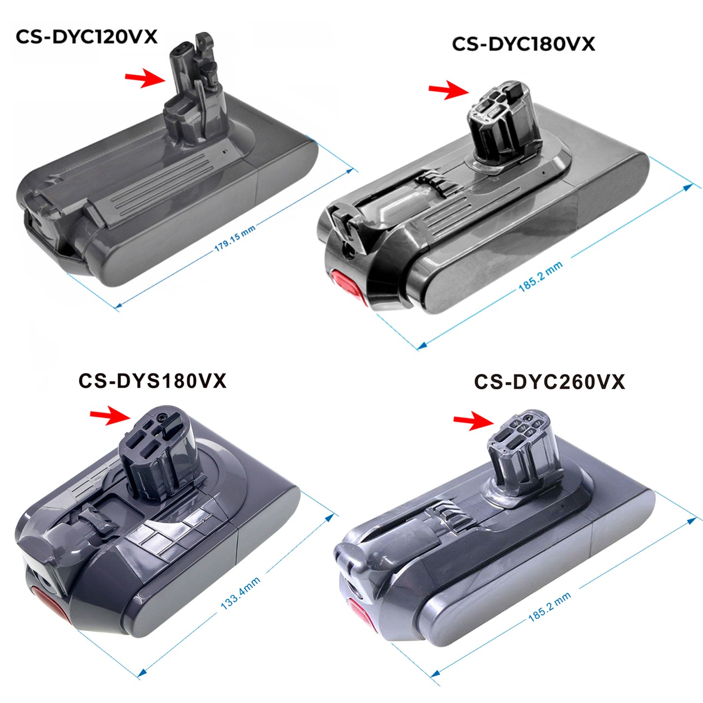 Replacement Battery for Dyson 268804-01, 269054-01, 269232-01, – 4200mAh / 105.84Wh
