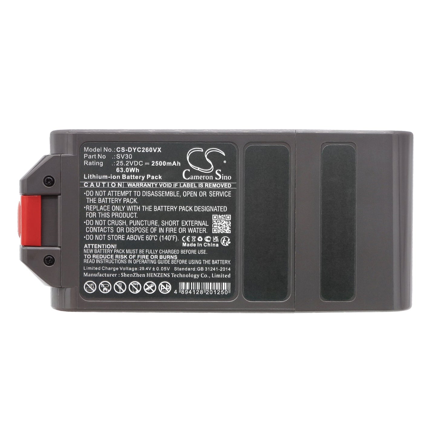 Replacement Battery for Dyson  Detect Slim – Vacuum – 2500mAh / 63.0Wh / 25.2V
