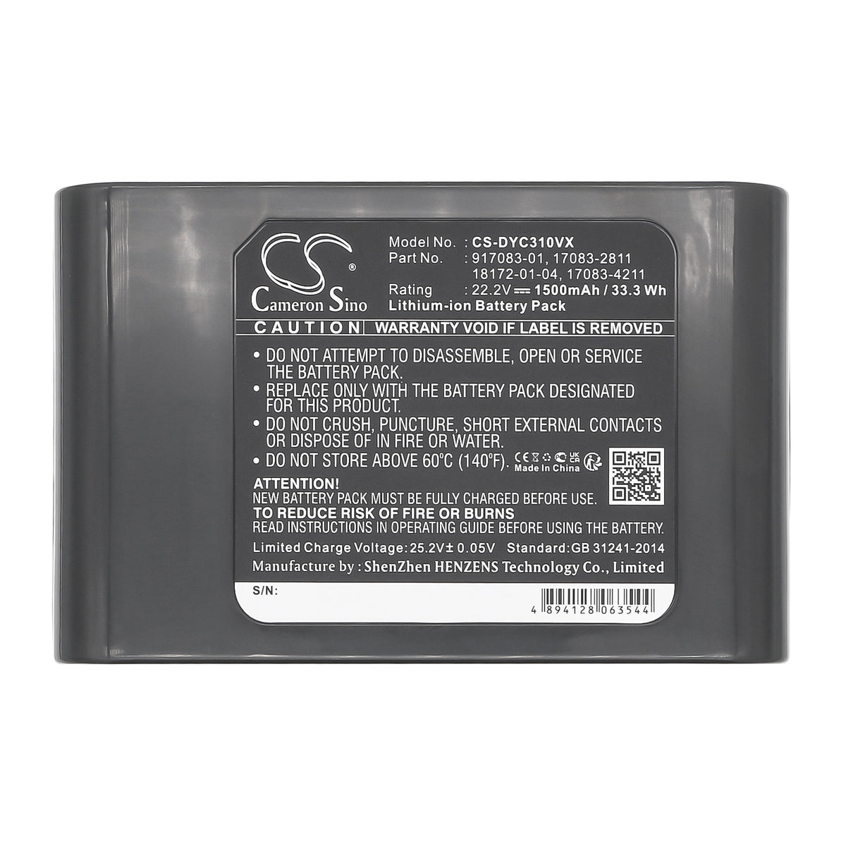 Replacement Battery for Dyson DC31 – Vacuum – 1500mAh / 22.2V