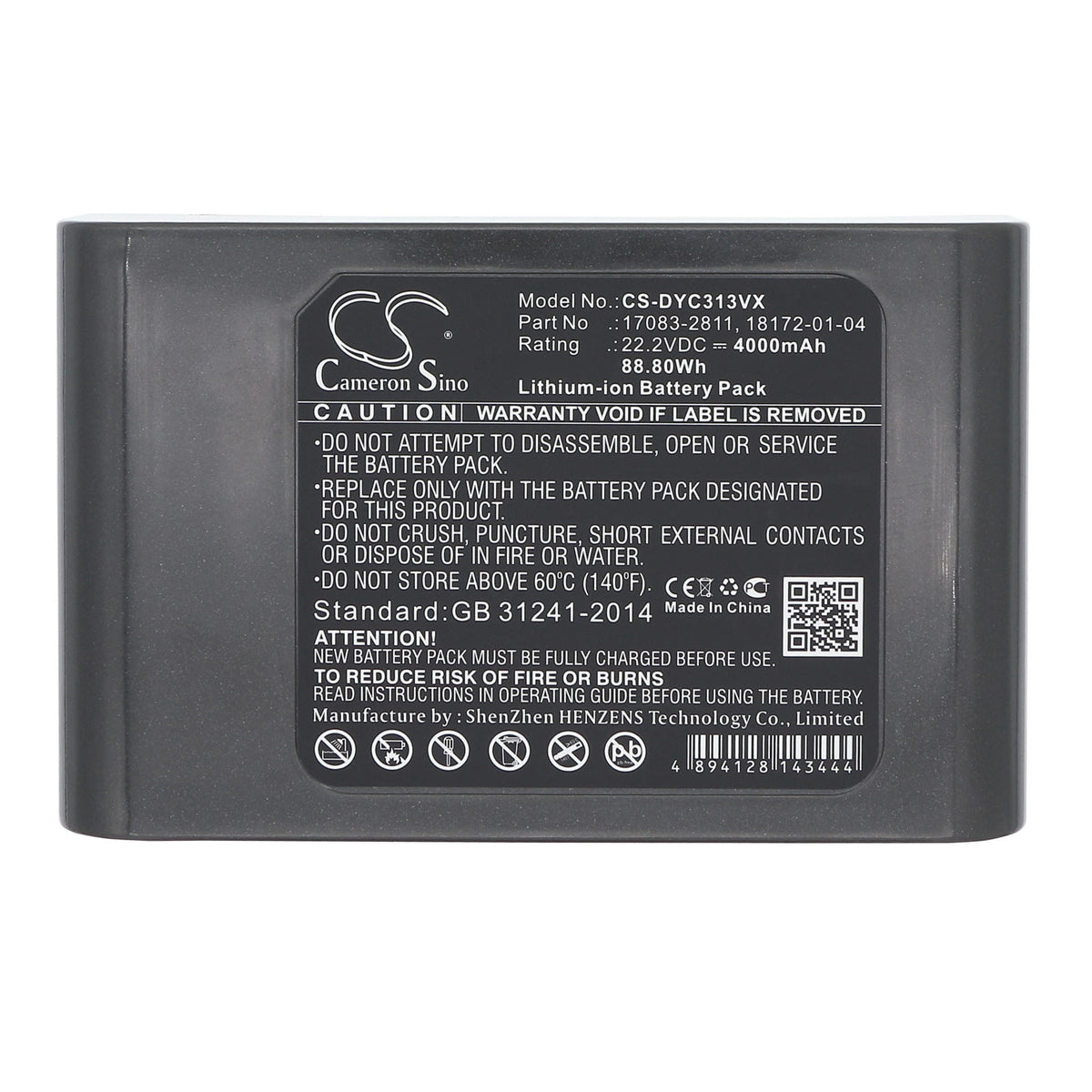 Replacement Battery for Dyson DC31 – Vacuum – 4000mAh / 22.2V