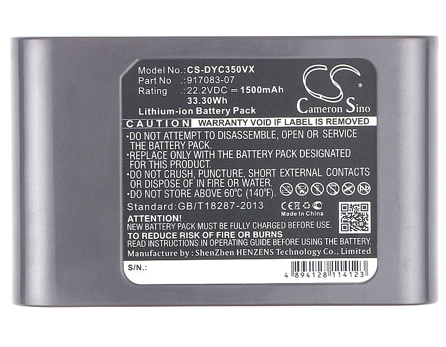 Replacement Battery for Dyson  DC30 – Vacuum – 1500mAh / 33.30Wh / 22.2V