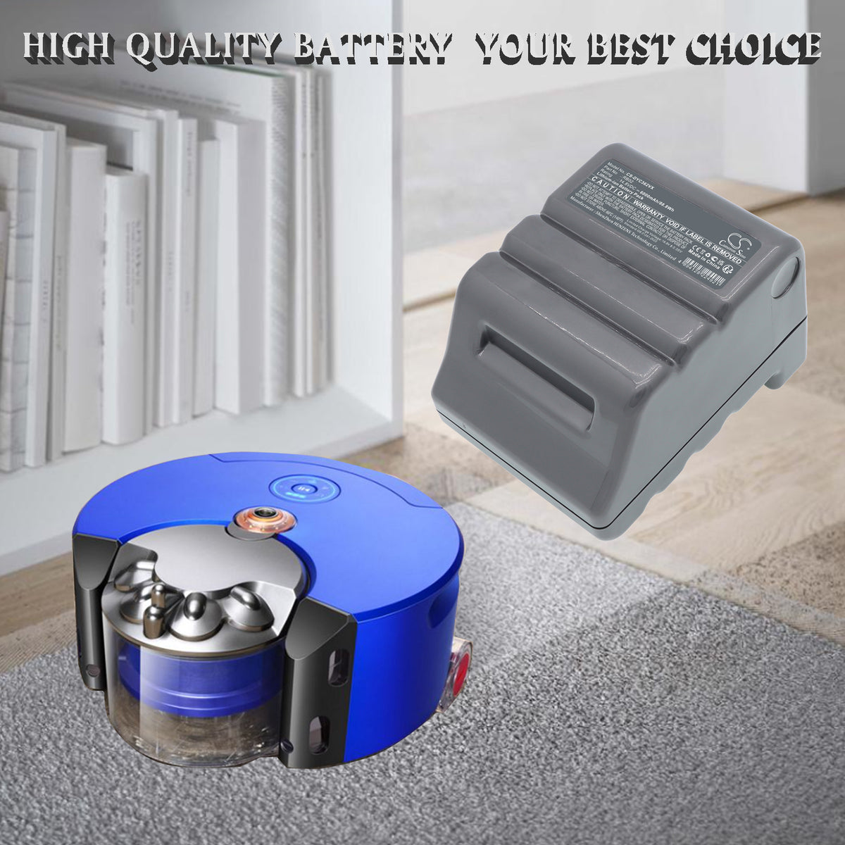 Replacement Battery for Dyson 360 Heurist Robot – Vacuum – 6000mAh / 14.8V