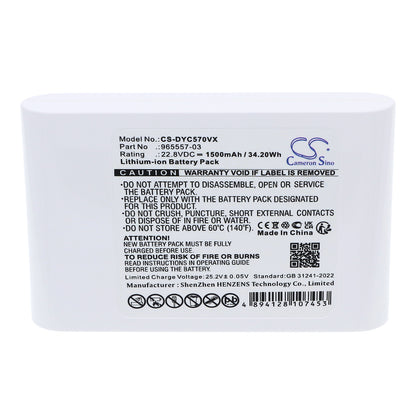 Replacement Battery for Dyson DC31 Animal – Vacuum – 1500mAh / 22.8V