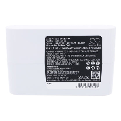 Replacement Battery for Dyson DC31 Animal – Vacuum – 2500mAh / 22.8V