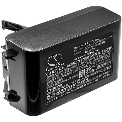 Replacement Battery for Dyson  V8 – Vacuum – 5000mAh / 108.00Wh / 21.6V