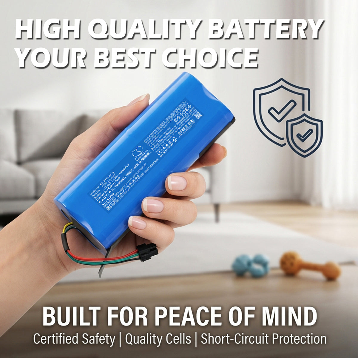 Replacement Battery for Dyson 586183-01 – Vacuum – 5000mAh / 12.8V