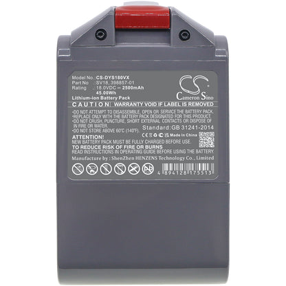 Replacement Battery for Dyson Digital Slim Fluffy Extra, Digital Slim Fluffy Pro, V10 Digital Slim, – 2500mAh / 45.0Wh