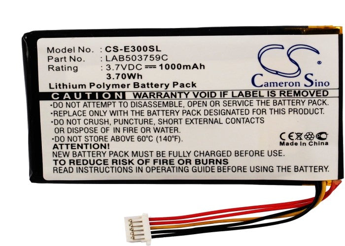 Replacement Battery for Toshiba Genio E300 – PDA, Pocket PC – 1000mAh / 3.7V