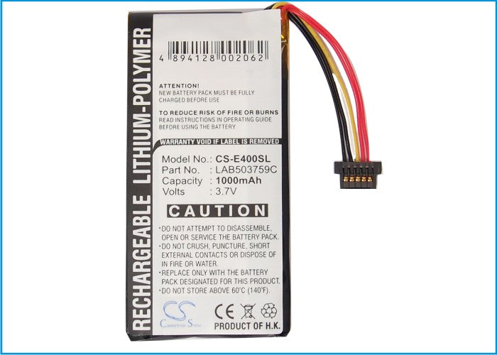 Replacement Battery for Toshiba E400 – PDA, Pocket PC – 1000mAh / 3.7V
