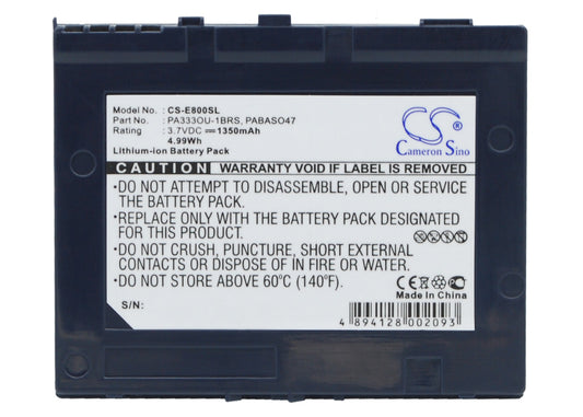 Replacement Battery for Toshiba E800 – PDA, Pocket PC – 1350mAh / 3.7V