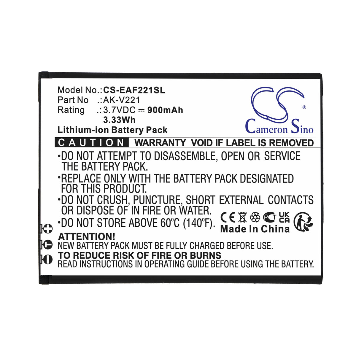 Replacement Battery for Emporia Active Glam – Mobile, SmartPhone – 900mAh / 3.7V