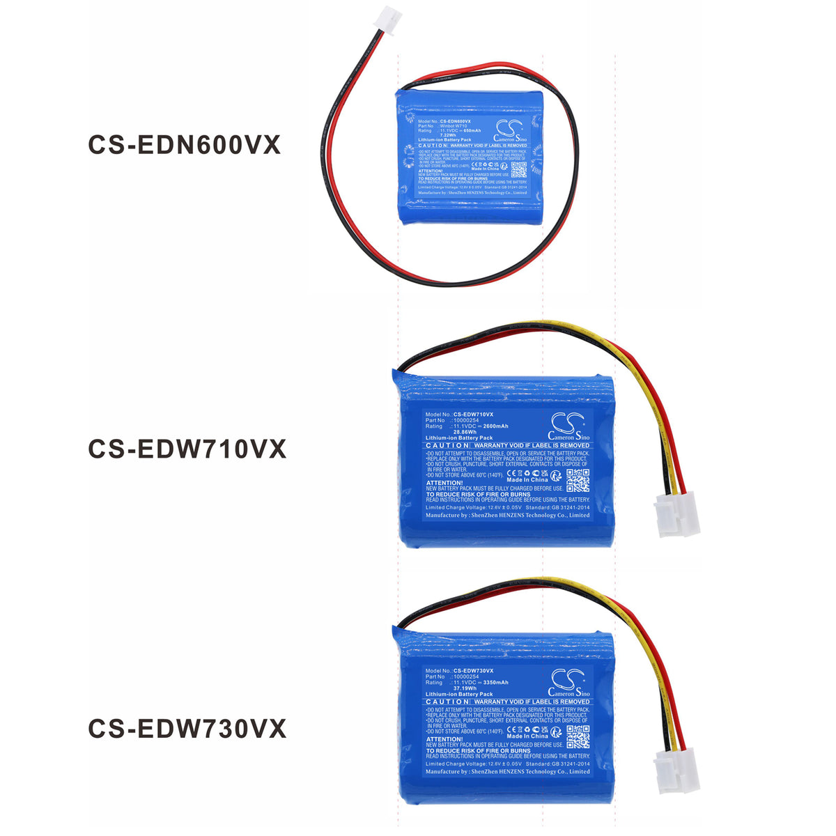 Replacement Battery for Ecovacs Winbot W710 – Vacuum – 650mAh / 11.1V