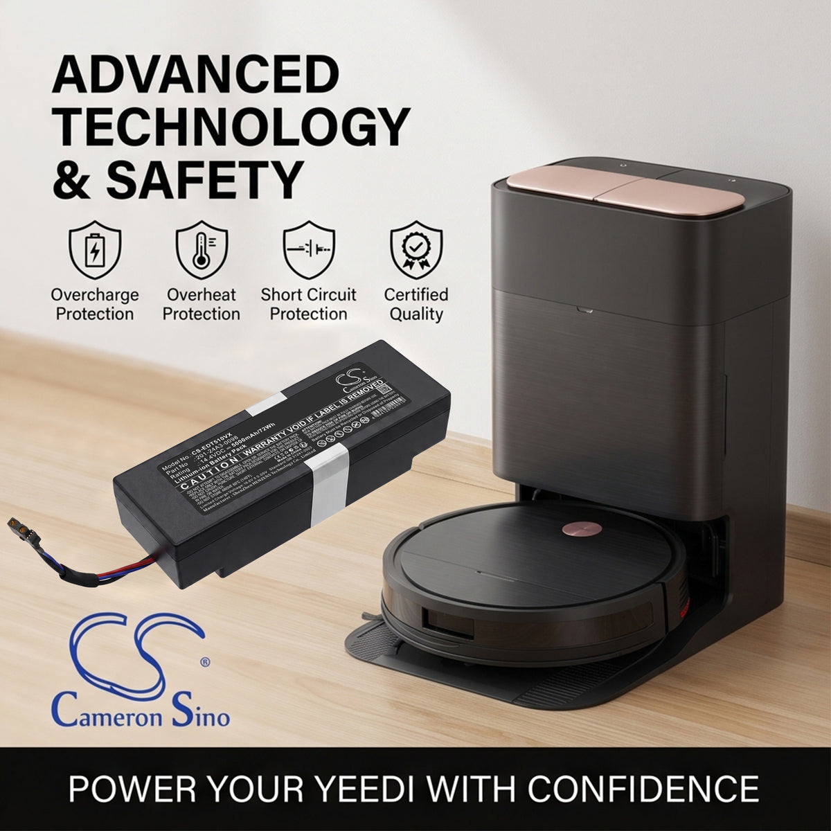 Replacement Battery for Ecovacs | Yeedi T50 MAX OMNI – Vacuum – 5000mAh / 14.4V
