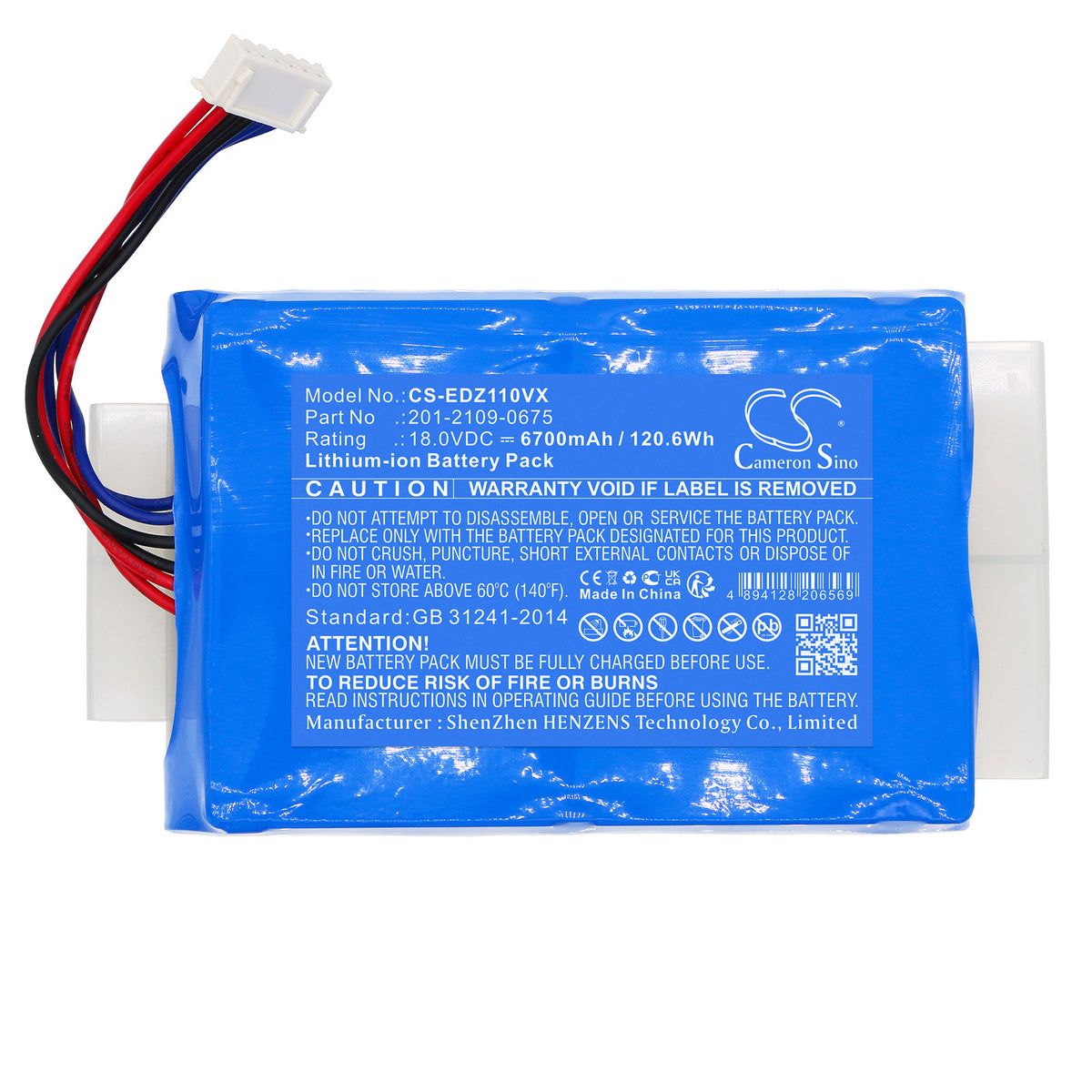 Replacement Battery for Ecovacs AZ1 – Vacuum – 6700mAh / 18V