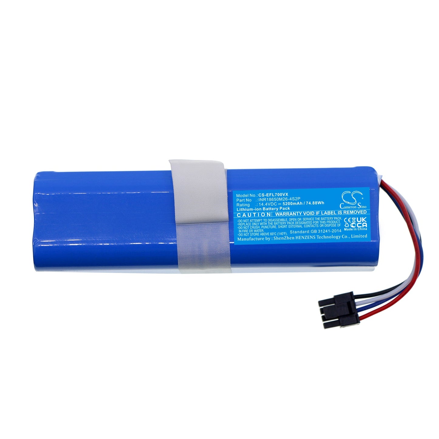 Replacement Battery for 360  S6 Pro – Vacuum – 5200mAh / 74.88Wh / 14.4V