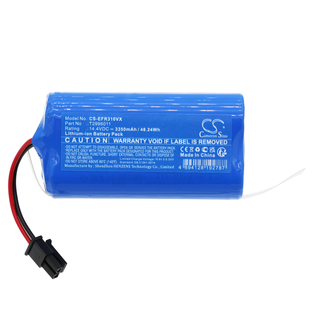 Replacement Battery for Ultenic | Eufy T10 Elite – Vacuum – 3350mAh / 14.4V