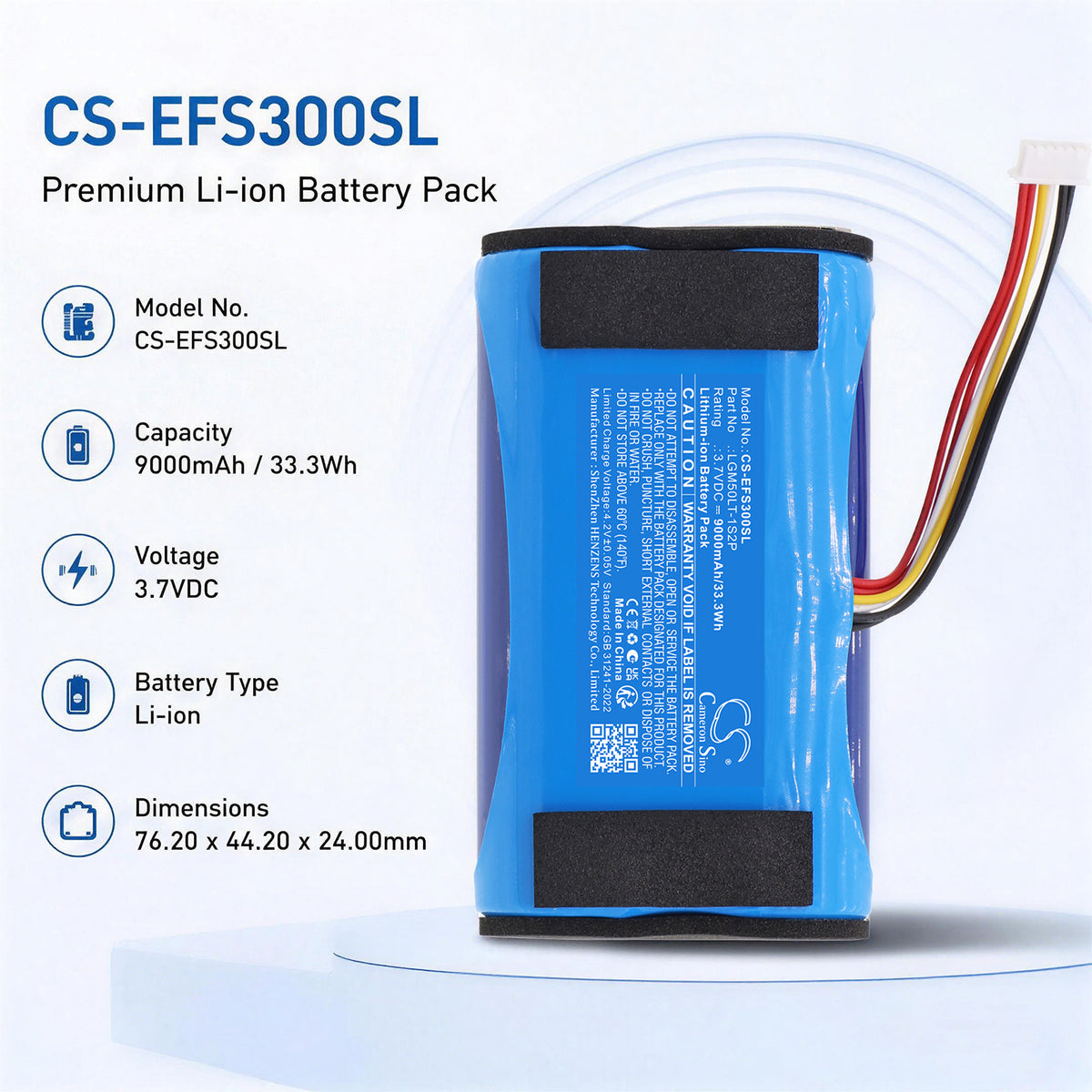 Replacement Battery for Eufy T8161 – Home Security Camera – 9000mAh / 3.7V