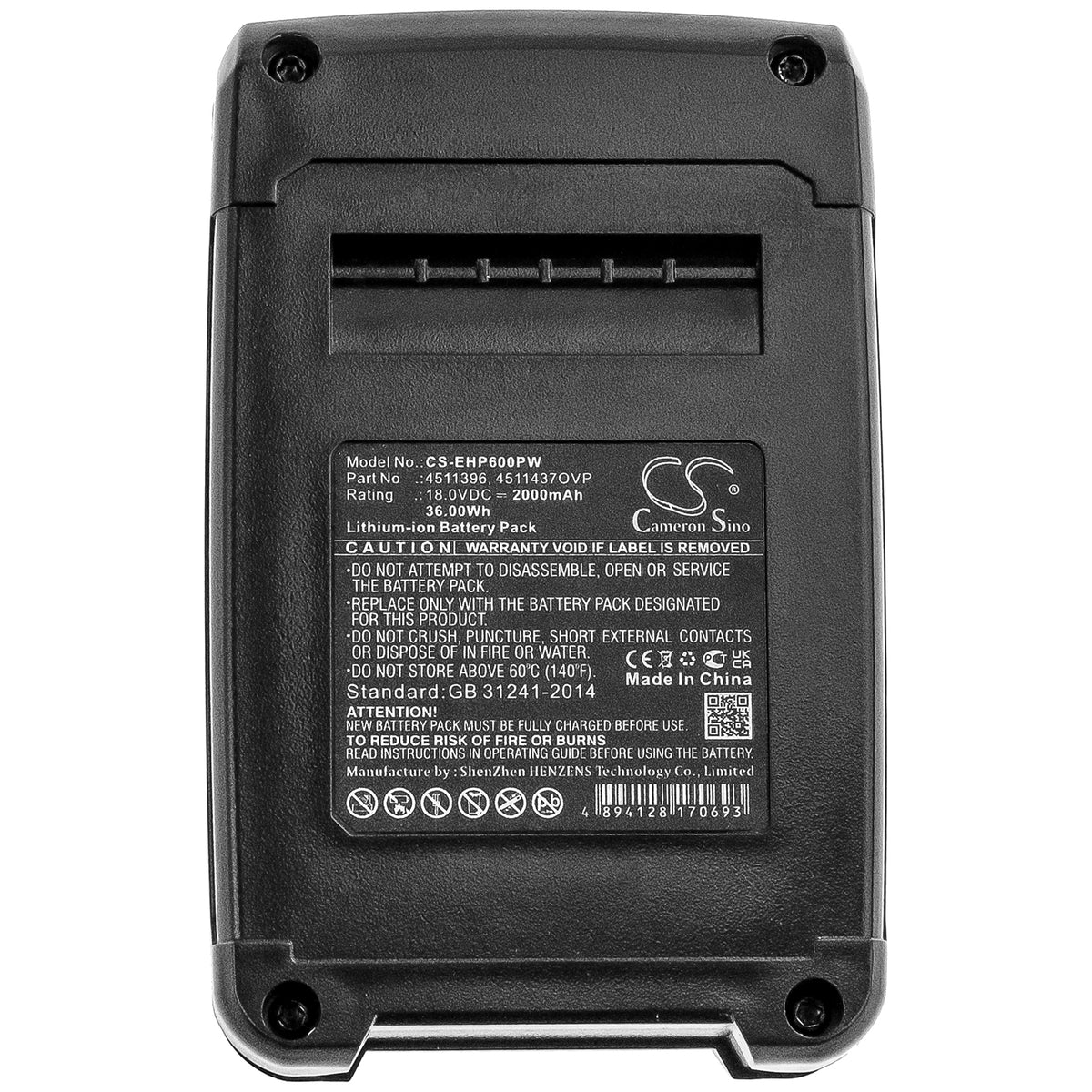 Replacement Battery for Einhell PXBP-600 – Power Tool – 2000mAh / 18V