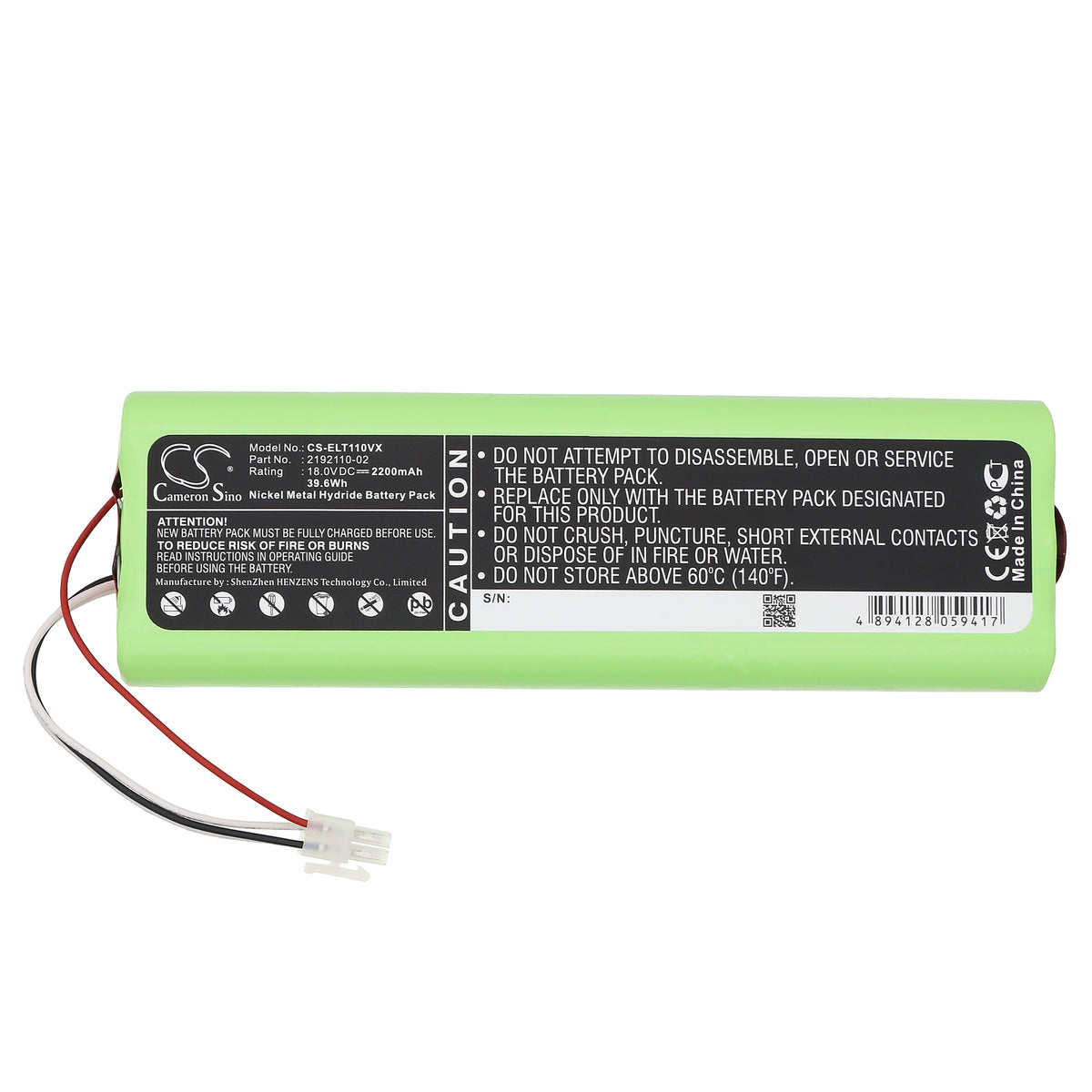 Replacement Battery for Electrolux Trilobite – Vacuum – 2200mAh / 18V