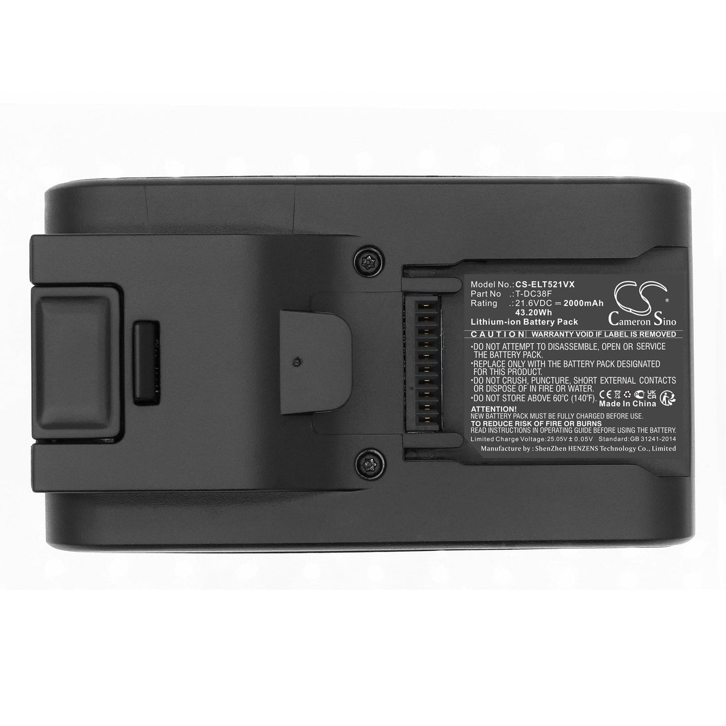 Replacement Battery for Electrolux  Progress POP5-21TG – Vacuum – 2000mAh / 43.20Wh / 21.6V