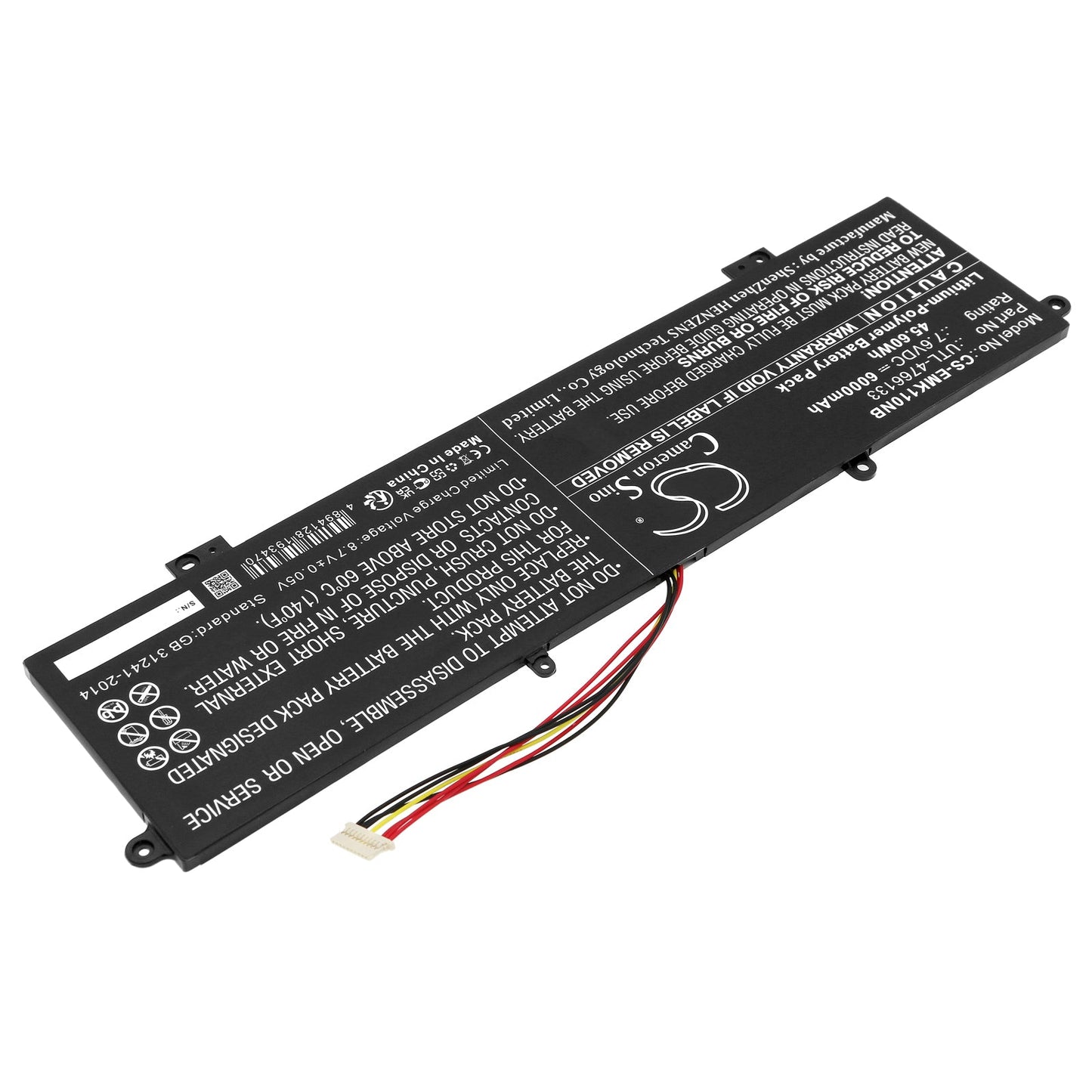 Replacement Battery for ONN Surf  100002434 – Notebook, Laptop – 6000mAh / 45.60Wh / 7.6V