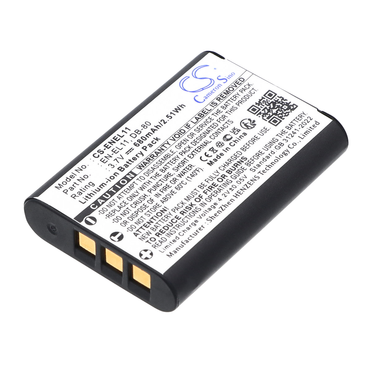 Replacement Battery for Sanyo | Pentax | Olympus | Ricoh | NiKon Xacti VPC-E10 – Camera – 680mAh / 3.7V