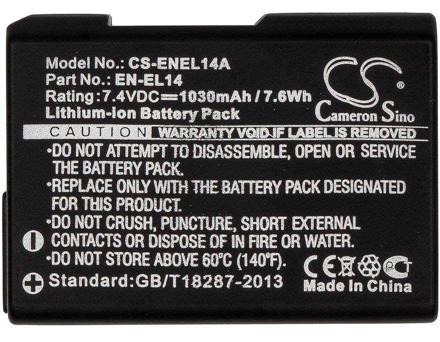 Replacement Battery for NiKon Coolpix P7000 – Camera – 1030mAh / 7.4V