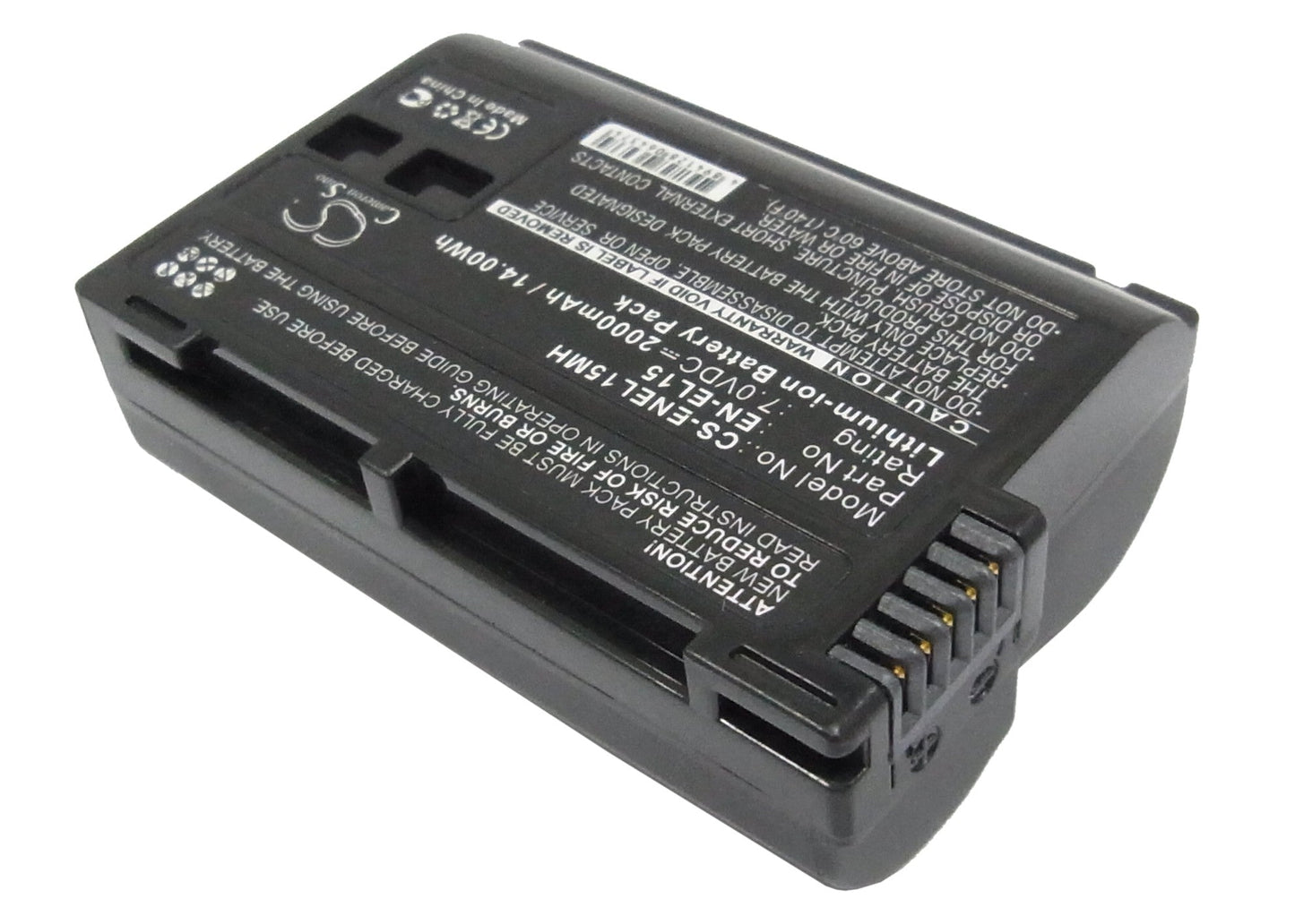 Replacement Battery for Nikon  1 V1 – Camera – 2000mAh / 14.00Wh / 7.0V