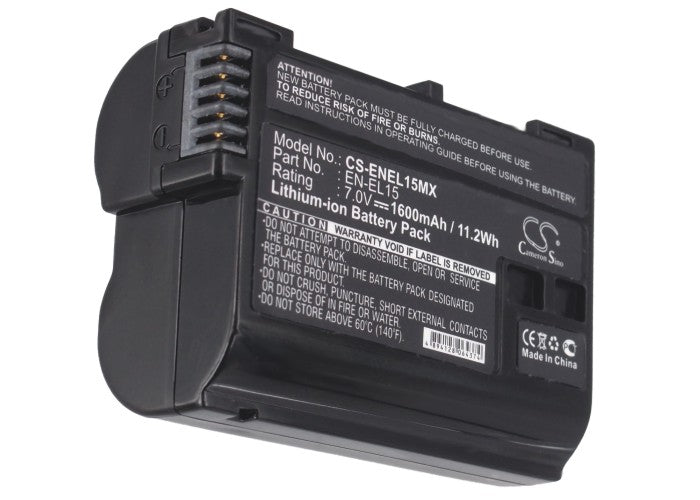 Replacement Battery for Nikon  1 V1 – Camera – 1600mAh / 11.20Wh / 7.0V