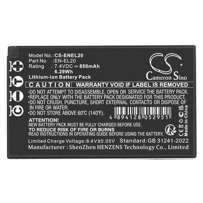 Replacement Battery for Blackmagic Design | NiKon Pocket Cinema Camera – Camera – 850mAh / 7.4V