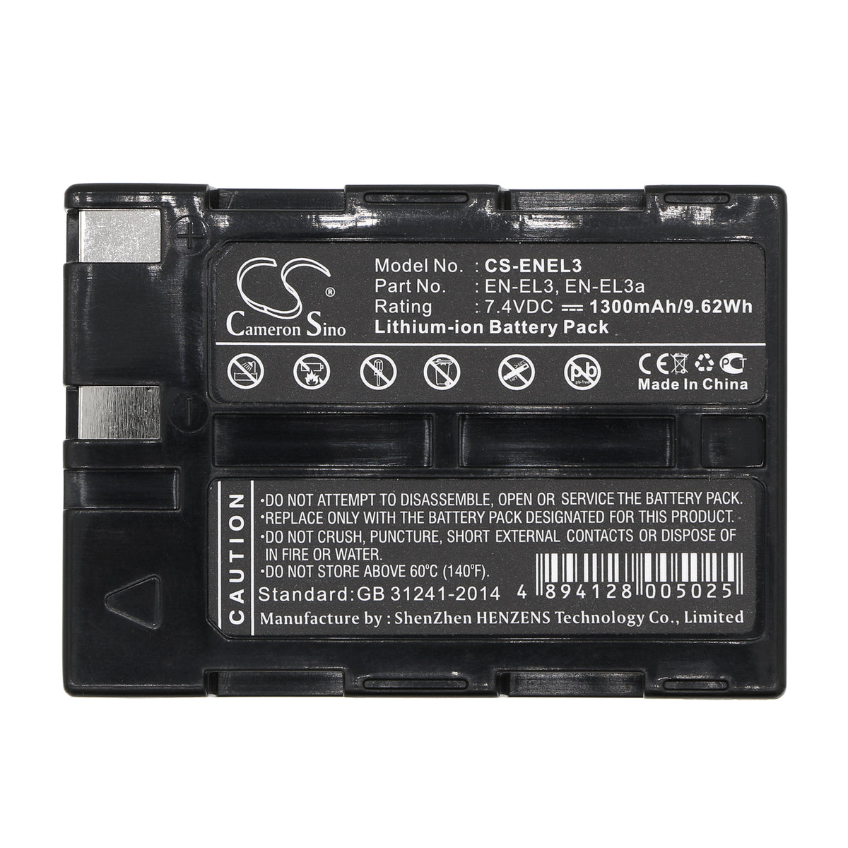 Replacement Battery for NiKon D100 – Camera – 1300mAh / 7.4V