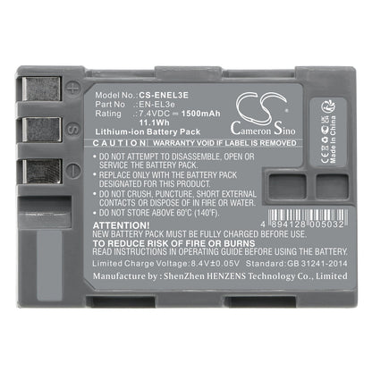 Replacement Battery for NIKON  D100 – Camera – 1500mAh / 11.1Wh / 7.4V